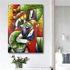 Hand Painted Oil Paintings Hand Painted Wall Art Abstract Modern Figure Picasso Girl Lady Nude Living Room Hallway Luxurious Decorative Painting (size: 60x90cm)